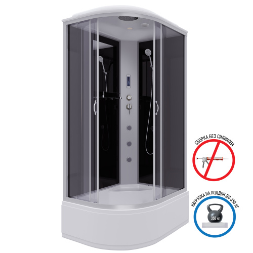 Душевая кабина Niagara Classic 25101434RF 120х80 асимметричная с крышей ориентация правая - фото 2