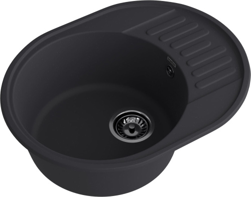 Кухонная мойка Granfest Quarz 58 черный 62х48 цвет черный поверхность матовая - фото 2