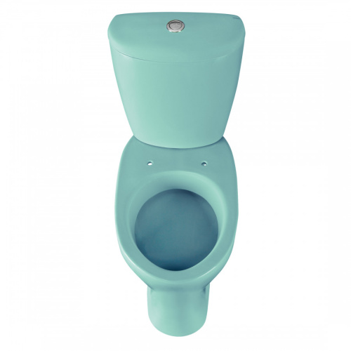 Унитаз-компакт напольный с бачком Santeri Версия 1P4015S0600BF голубой с сиденьем каскадный смыв - фото 5