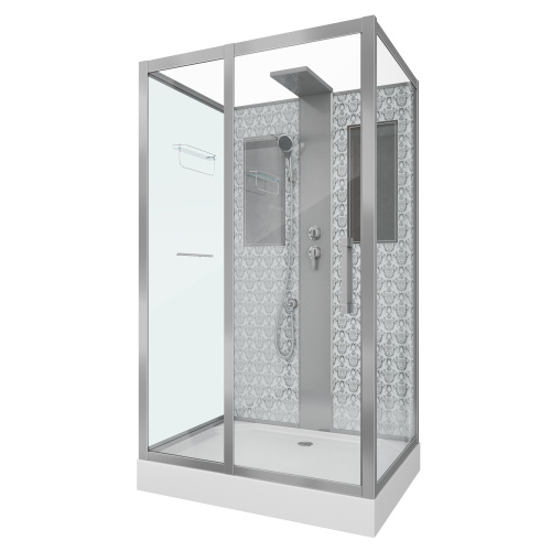 Душевая кабина Niagara Luxe 7711WBK 120х90 прямоугольная без крыши ориентация универсальная