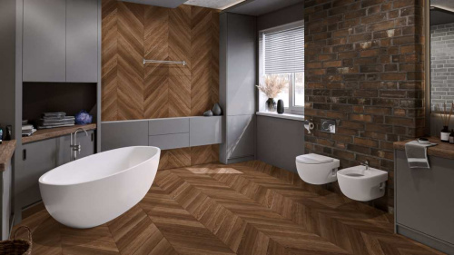 Кварцвиниловая плитка Damy Floor CHEVRON LVT DF07-Ch-LVT Шайо толщина 0.25 см 43 класс 600х127 - фото 5