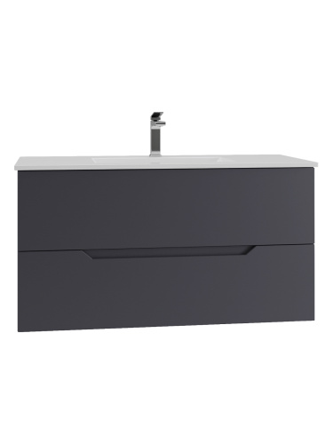 Тумба с раковиной Orange Line Li-100Tug+Ra 102х47х54 цвет серый - фото 3