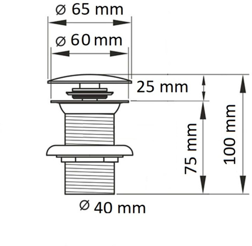 Донный клапан для раковины Ceramalux RD002 - фото 2