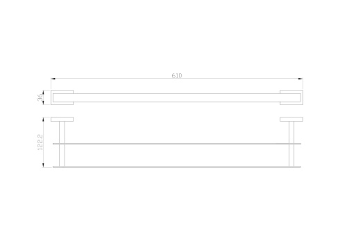 Полотенцедержатель Wonzon & Woghand Flat WW-9711-60CM - фото 2