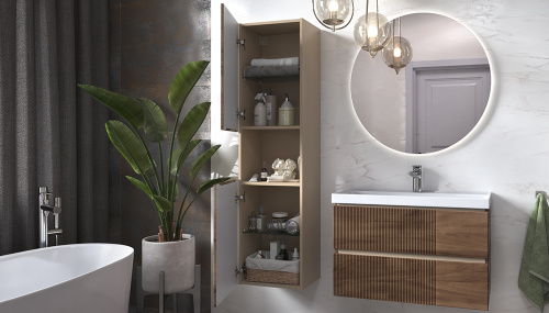 Пенал Velvex Mondi 43х30х149 307 акация темная подвесной цвет акация темная - фото 3