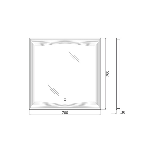 Зеркало в ванную BelBagno SPC-LNS-700-700-LED-TCH 70х70 - фото 5