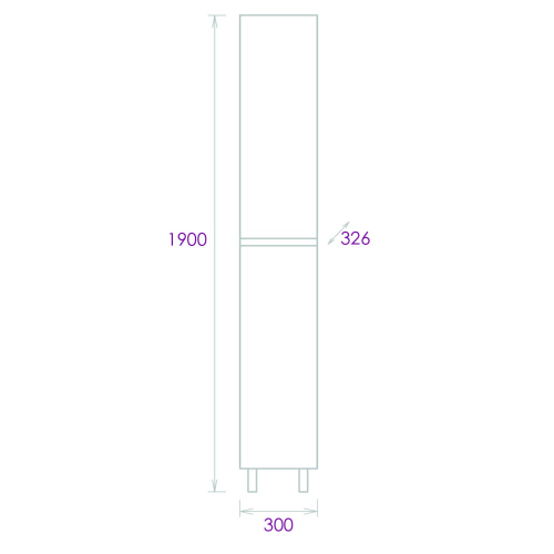 Шкаф-пенал Onika Милтон 403077 30х33х190 напольный - фото 3