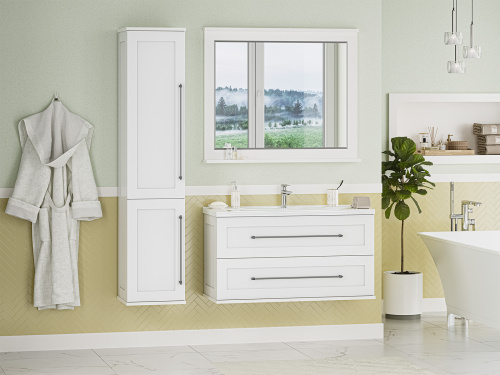 Тумба под раковину Misty Марта П-Мрт09100-011Пр 99х41х52 подвесная - фото 5