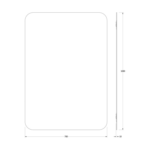 Зеркало в ванную Evoform Colora BY 0439 70х100 цвет черный - фото 2