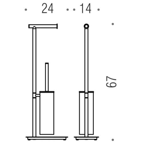 Стойка с аксессуарами для ванной Colombo Square B9907.HPS1 - фото 2
