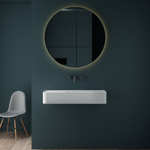 Раковина из искусственного камня Vincea VWB-6S412MW 120х40 подвесная цвет белый матовый без отверстий под смеситель