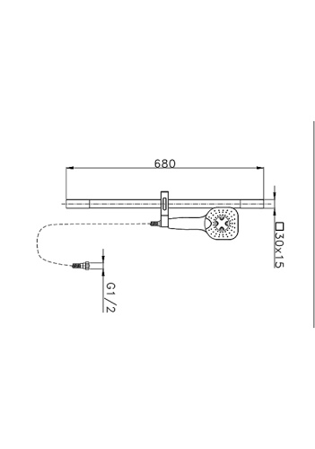 Душевой гарнитур AltroBagno Beni aggiuntivi AltroBagnoSS030301NeOp настенный черный матовый - фото 2