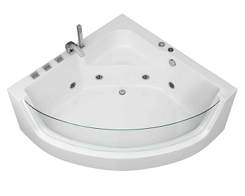 Ванна акриловая гидромассажная Grossman GR-15000-1 150х150 угловая четверть круга с ножками