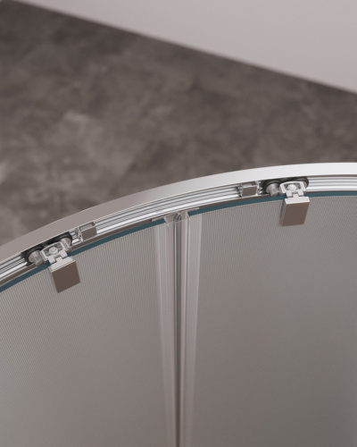 Душевой уголок Cezares MOLVENO MOLVENO-R-2-80-P-Cr 80х80 стекло рифленое профиль хром глянцевый без поддона - фото 3