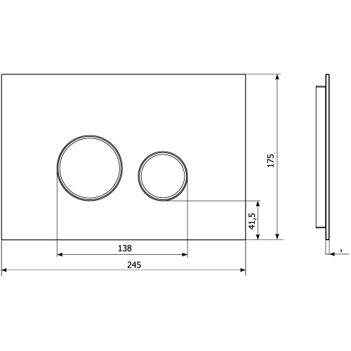 Клавиша смыва механическая KK POL AQUAFIORI SFERA 350/AFS/057-10-00 цвет белый матовый - фото 2