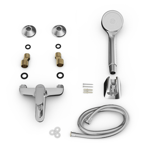 Смеситель для ванны Tokito TAKASE TOK-TAK-1014 настенный хром - фото 4