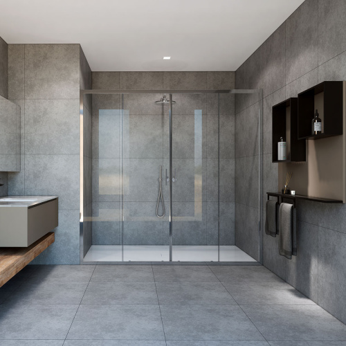 Душевая дверь Vincea Garda VDS-1G2180CL 180х190 стекло прозрачное профиль хром глянцевый