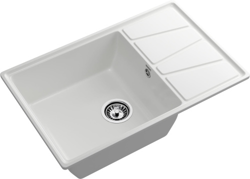 Кухонная мойка Granfest Vertex V-780L иней 78х50 цвет белый поверхность матовая - фото 2