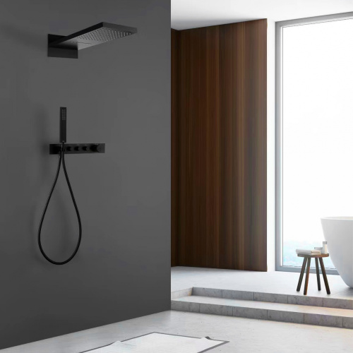 Душевая система ABBER AF8752B встраиваемая в стену с термостатом - фото 2