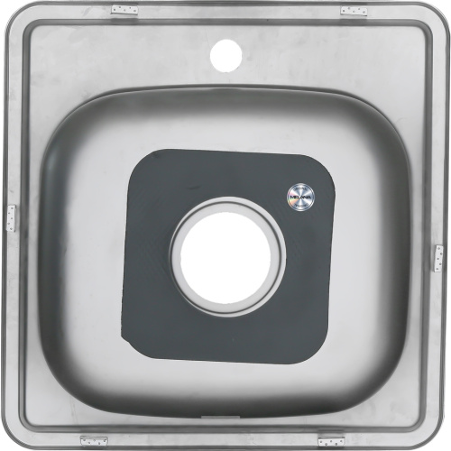 Кухонная мойка Melana 021 ti (*15) 48х48 цвет хром - фото 3