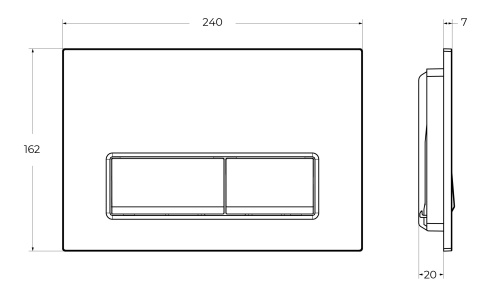 Клавиша смыва механическая BelBagno  BB-15R-IN цвет сатин - фото 4