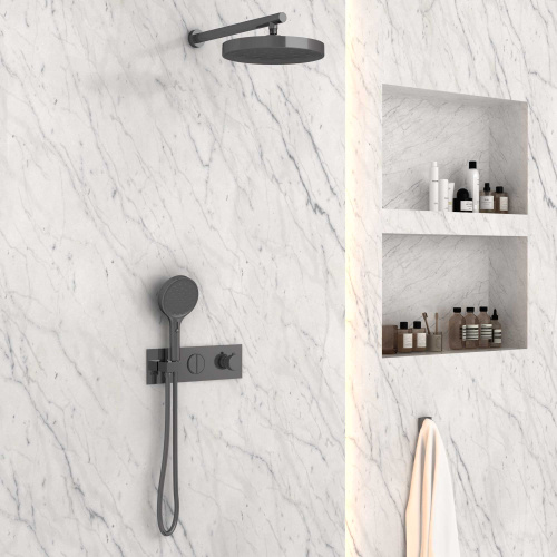 Душевая система Vincea VSFW-422TI2GM встраиваемая в стену с термостатом