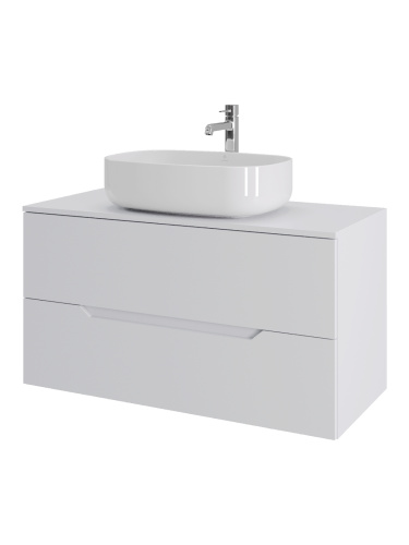 Тумба с раковиной Orange Line Li-100TuwMDF+B07-540W 101х46х69 - фото 2