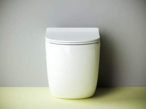 Унитаз приставной Ceramica Nova METROPOL CN4004 белый с сиденьем микролифт безободковый душевой смыв - фото 3