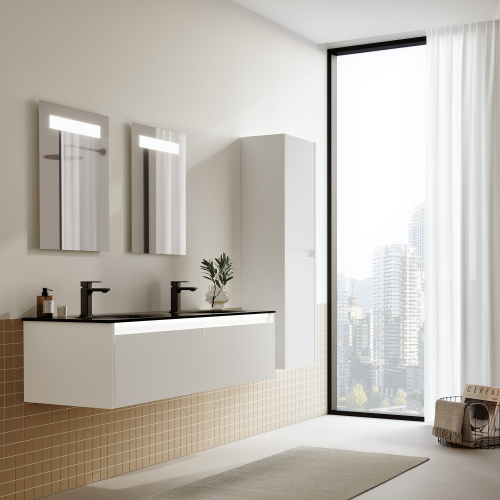 Шкаф-пенал Orka Lisbon 3001187 40х30х138 подвесной цвет белый матовый - фото 3