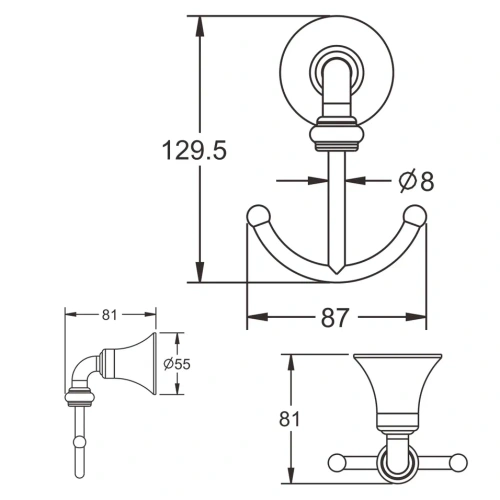 Крючок Rose RG12 RG1221 - фото 3