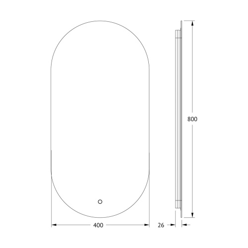 Зеркало в ванную Defesto OPTI DF 2912S 40х80 - фото 2