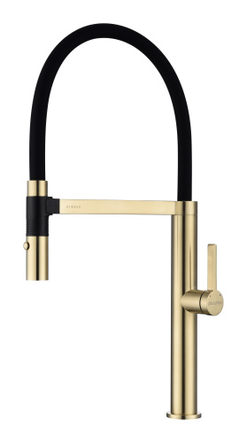 Смеситель для кухни Paulmark LEADER Le214101-LG на раковину светлое брашированное золото