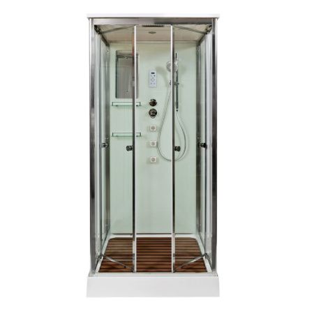 Душевая кабина AvaCan V9015 90х90 квадратная с крышей ориентация универсальная