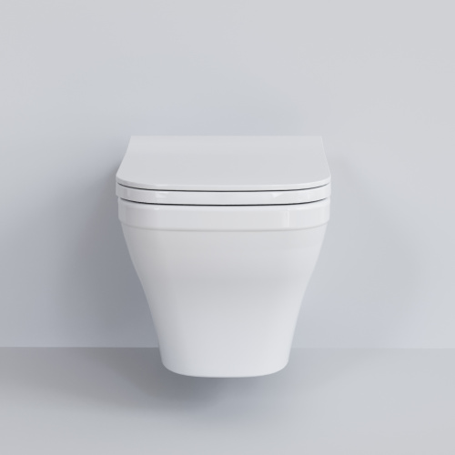 Унитаз подвесной Ambassador Benefit 203T20001R-202T20001S белый глянцевый с сиденьем микролифт - фото 2