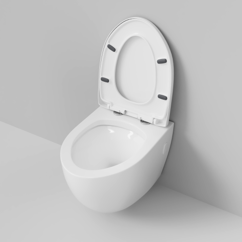 Унитаз подвесной Grossman Санфаянс GR-4451S белый глянцевый с сиденьем микролифт безободковый каскадный смыв - фото 3