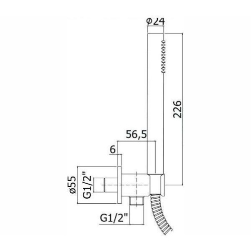 Душевой гарнитур Paffoni Master ZDUP094ST настенный сталь - фото 2