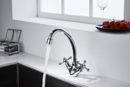 Смеситель для кухни DECOROOM DR54 DR54028 на мойку хром - фото 3