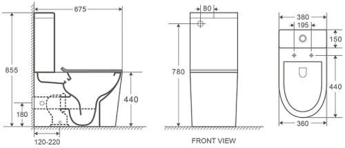 Унитаз напольный с бачком WeltWasser WW SALZBACH 001 XL GL-WT (10000008266) белый глянцевый с сиденьем микролифт безободковый душевой смыв - фото 2