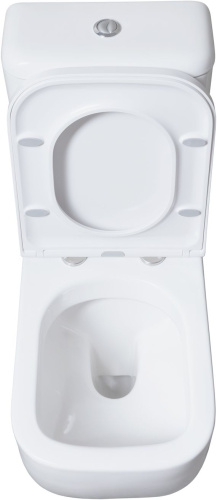 Чаша унитаза напольная Allen Brau Infinity 4.21001.20 цвет белый без бачка с сиденьем микролифт безободковая каскадный смыв - фото 4