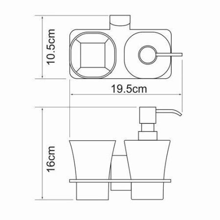 Стакан с дозатором WasserKRAFT 5289