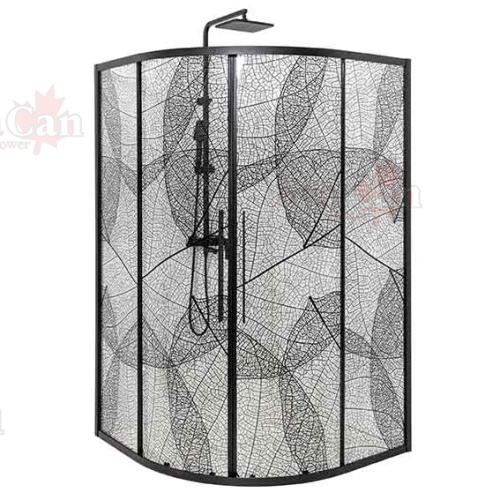 Душевой уголок AvaCan HB80 80х80 стекло тонированное профиль черный без поддона - фото 4