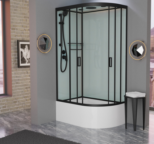 Душевая кабина Frank 151009 120х80 с крышей ориентация левая - фото 2