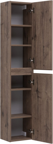 Шкаф-пенал Aquanet Нота NEW 00334195 30х24х150 подвесной цвет темное дерево - фото 2