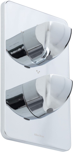 Смеситель для ванны с душем Allen Brau Infinity 5.21316-00 встраиваемый в стену хром с термостатом - фото 2