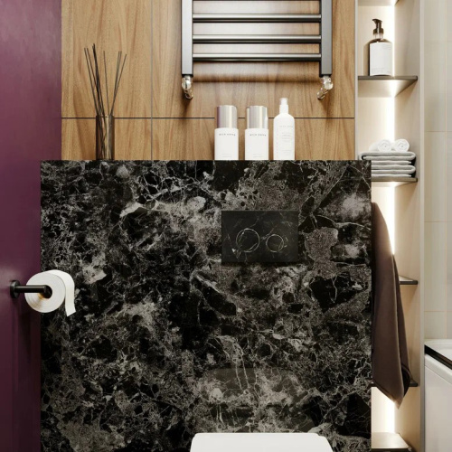 Клавиша смыва механическая Lavinia Boho RelFix 38050902 цвет черный мрамор - фото 3