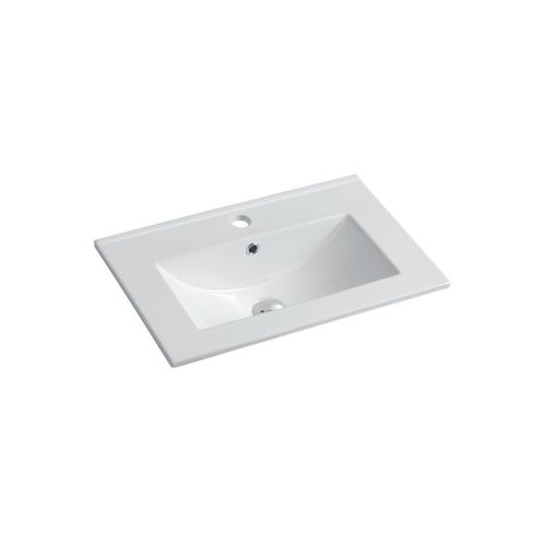 Раковина из сантехнического фарфора Vincea VBS-13960S1 60х40 встраиваемая цвет белый 1 отверстие под смеситель