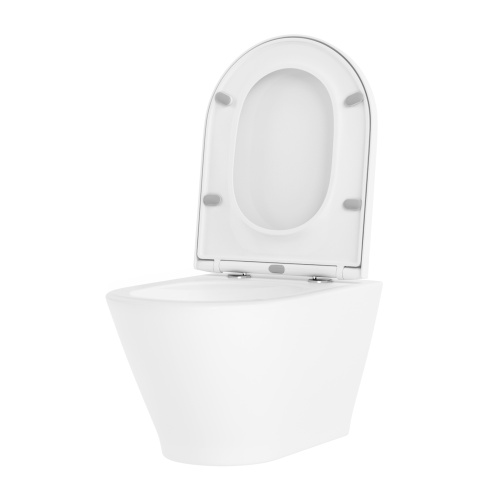 Унитаз подвесной Lavinia Boho Elegant 3308001R белый глянцевый с сиденьем микролифт безободковый каскадный смыв - фото 2