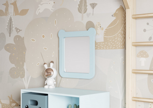 Зеркало в ванную Aquaton Каспер 1A283402CR0E0 51х51 цвет голубой - фото 4