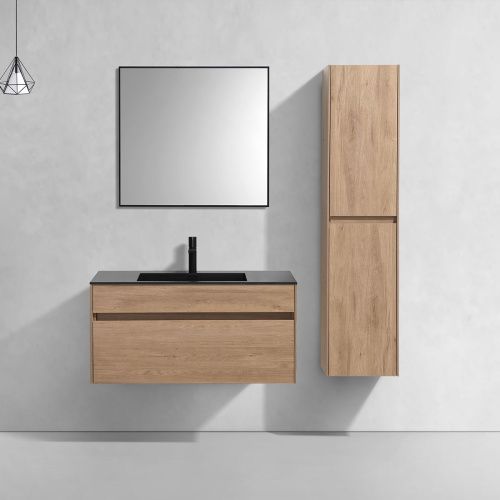 Тумба под раковину Vincea Chiara VMC-2C100NO 100х40 подвесная цвет коричневый - фото 2