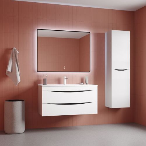 Зеркало с подсветкой IDDIS Cloud CLX10T0i98 100х80 цвет черный - фото 2